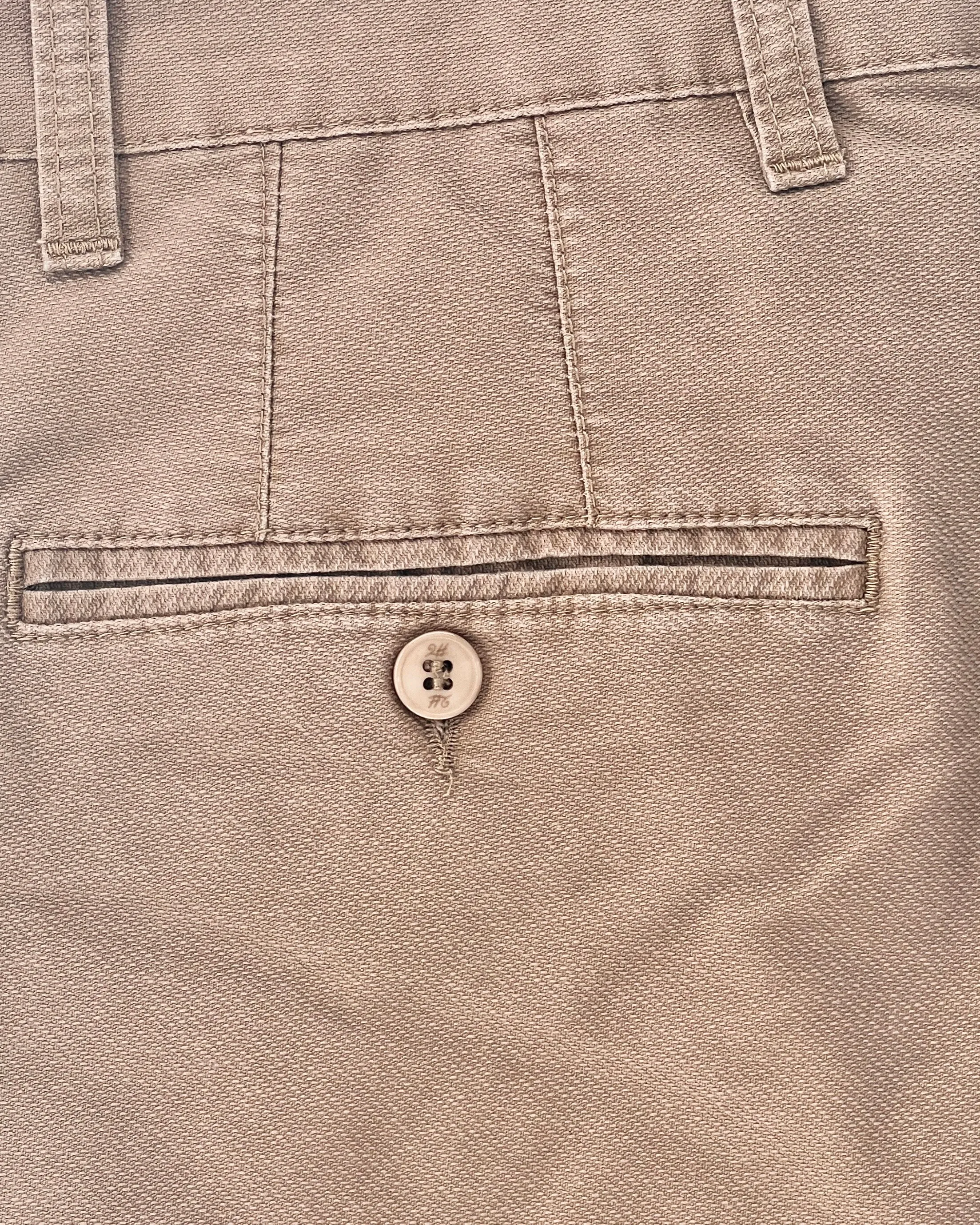 2H #250923 Beige Embossed Chinos Pant
