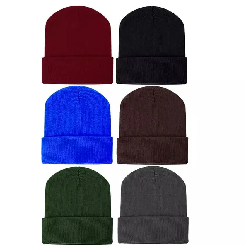 6-Pack: Men's Soft Stretchy Winter Warm Double Layer Beanies