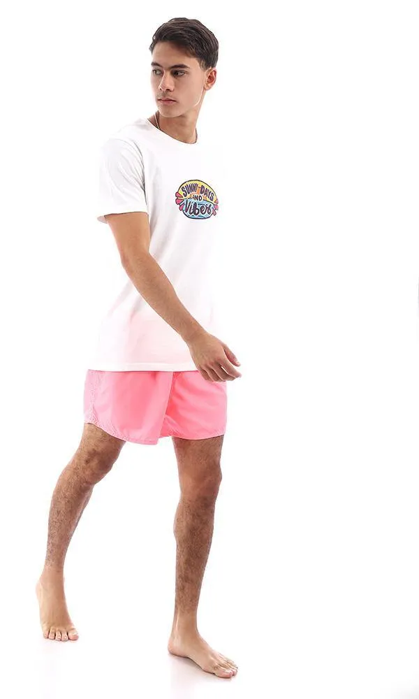 95672 Lightweight Slip On Neon Pink Swim Shorts