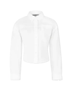 Aqua Back Cut-Out Blouse