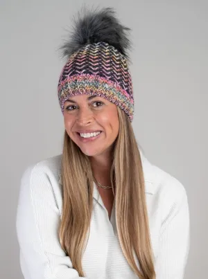Beanie With Pom [Charcoal-36282]
