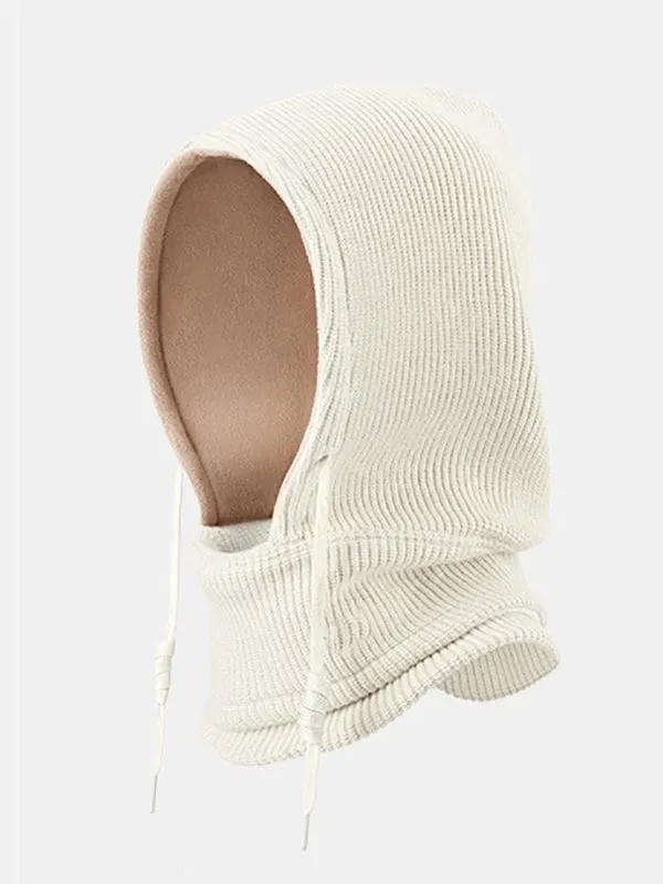 Bjlxn - Casual Drawstring Keep Warm Scarfs&Hats
