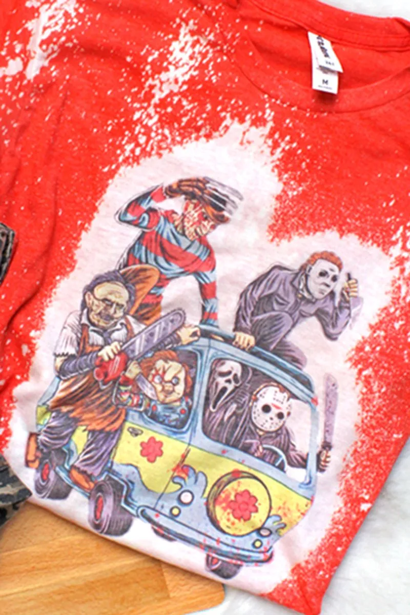 Bleached Halloween Gang Unisex Poly-Rich Blend Tee