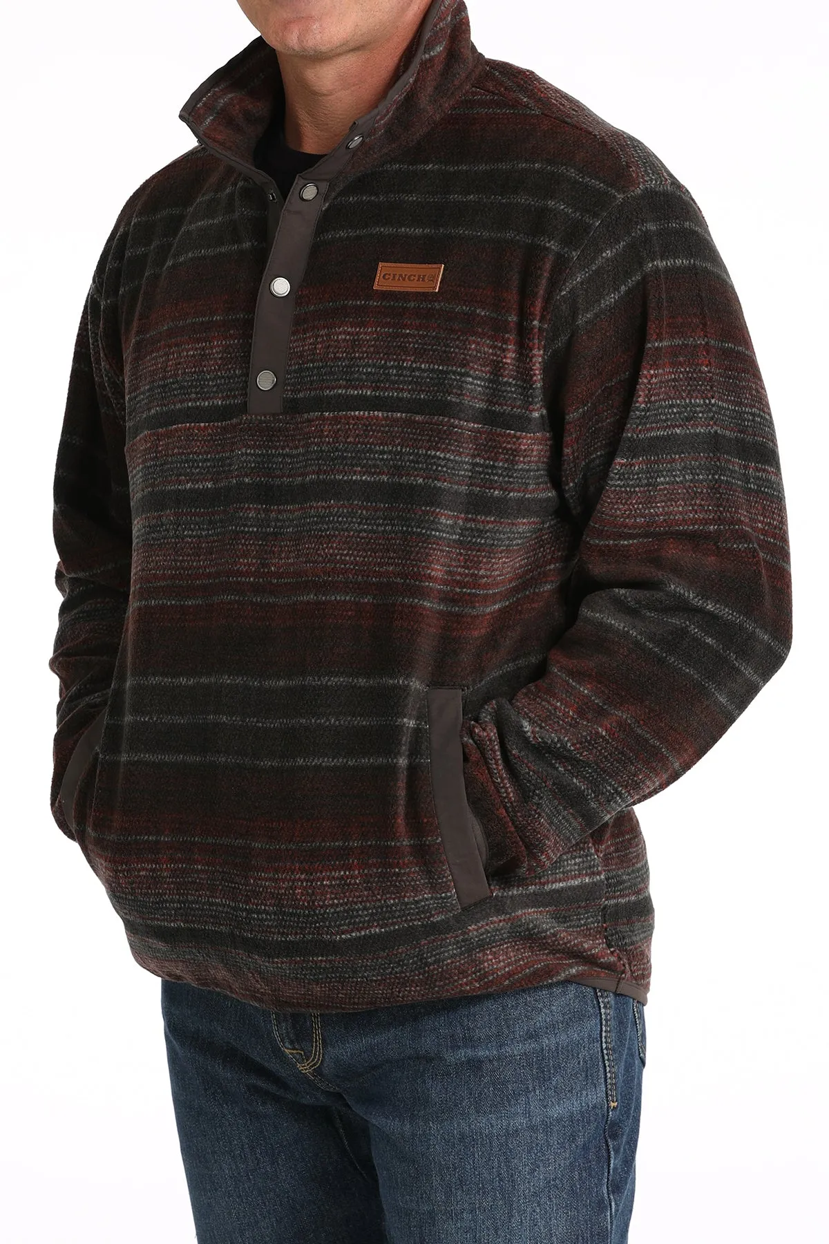 Cinch Match - Men's Polar Fleece - Brown/Red