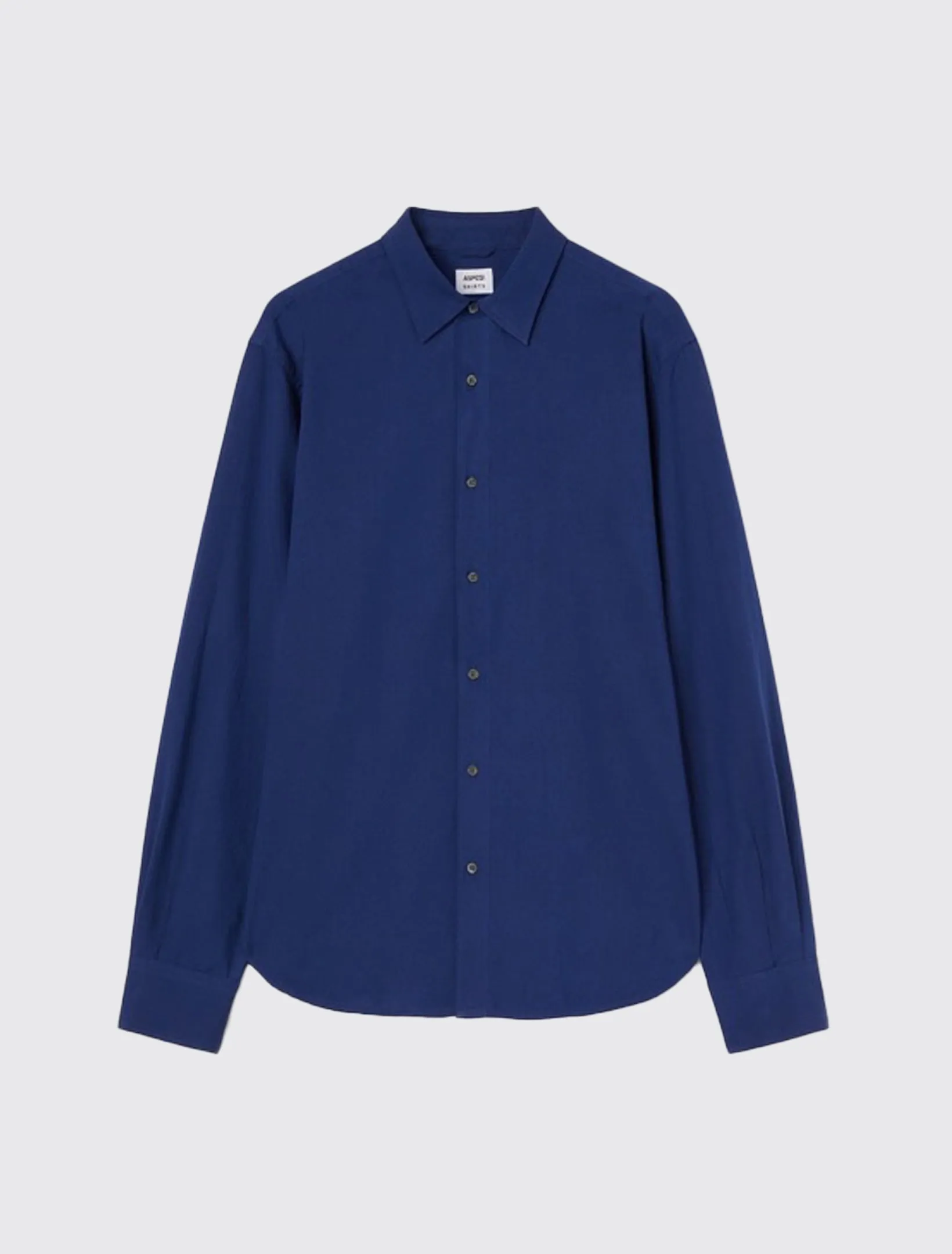 Classic Indian chambray shirt white uomo