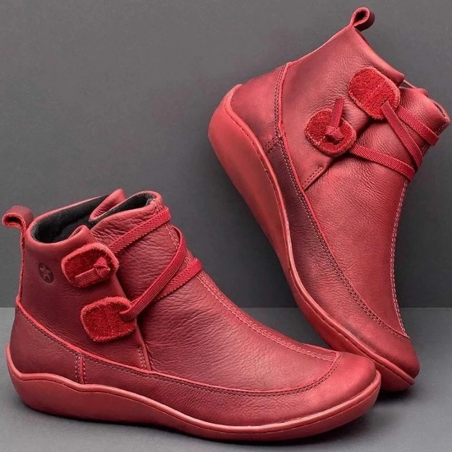 Combat Boots Womens Ankle Platform Booties for Women Work Boots for Men Flat Boot Laces Flat Heel Closed Toe Slip on Pointed Toe Chunky Stacked Heel