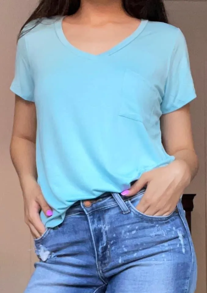 Curvy Girl Slouchy Pocket Tees