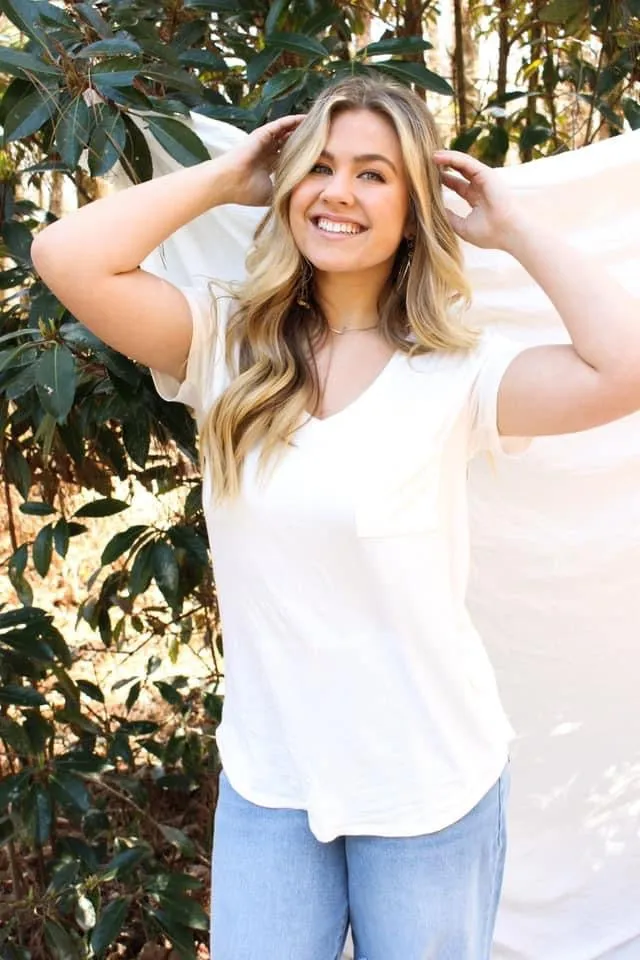 Curvy Girl Slouchy Pocket Tees