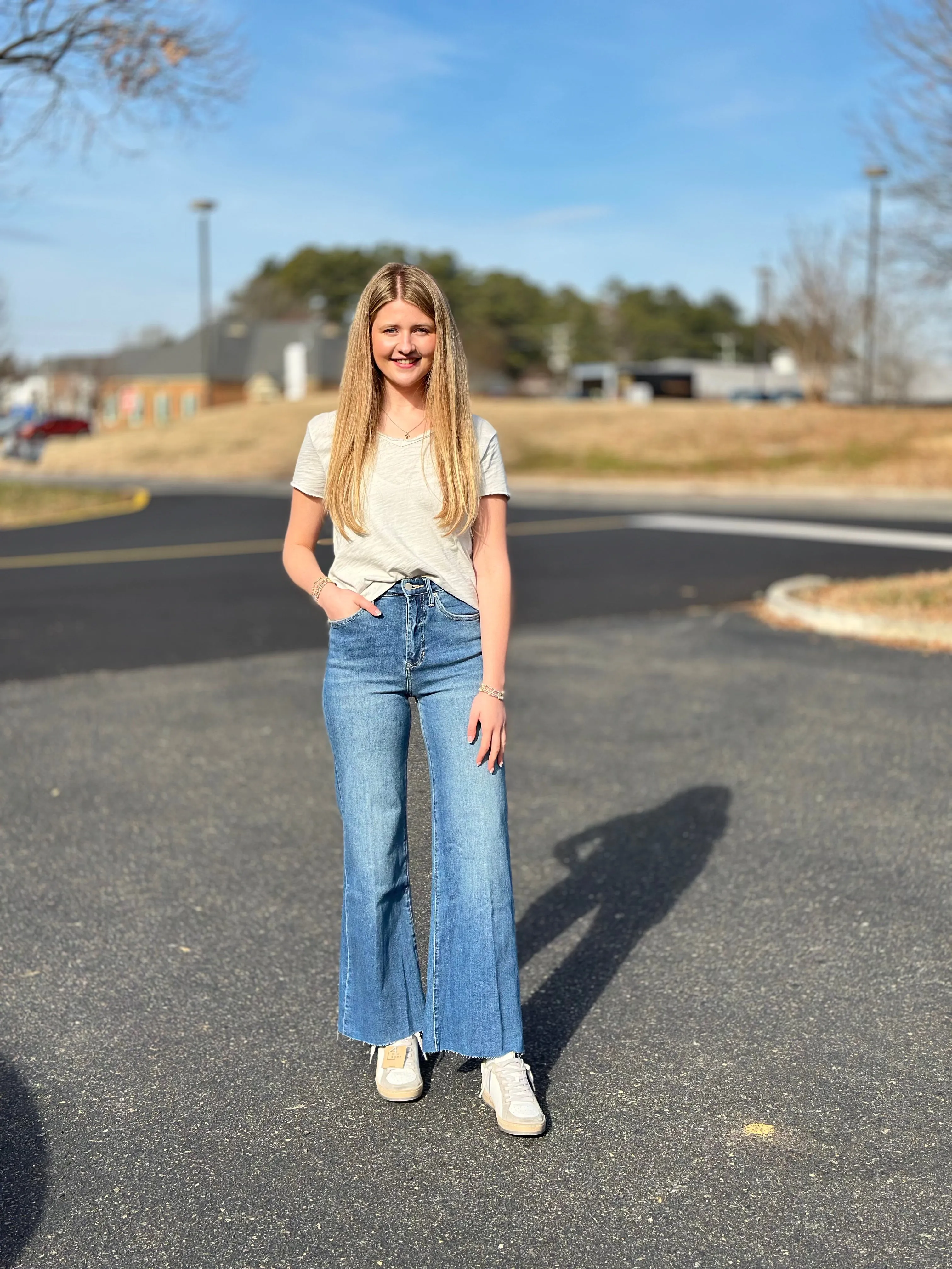 Dear John Vanya Slub Tee Dawn Blue
