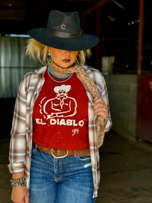 El Diablo Tee in Dirty White Ink