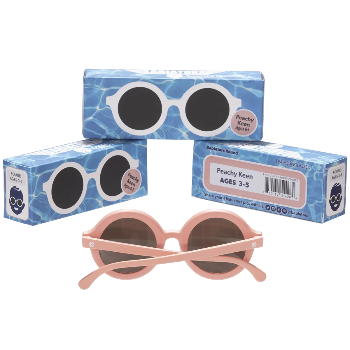 Euro Round Sunglasses - Peachy Keen with Amber Lens by Babiators