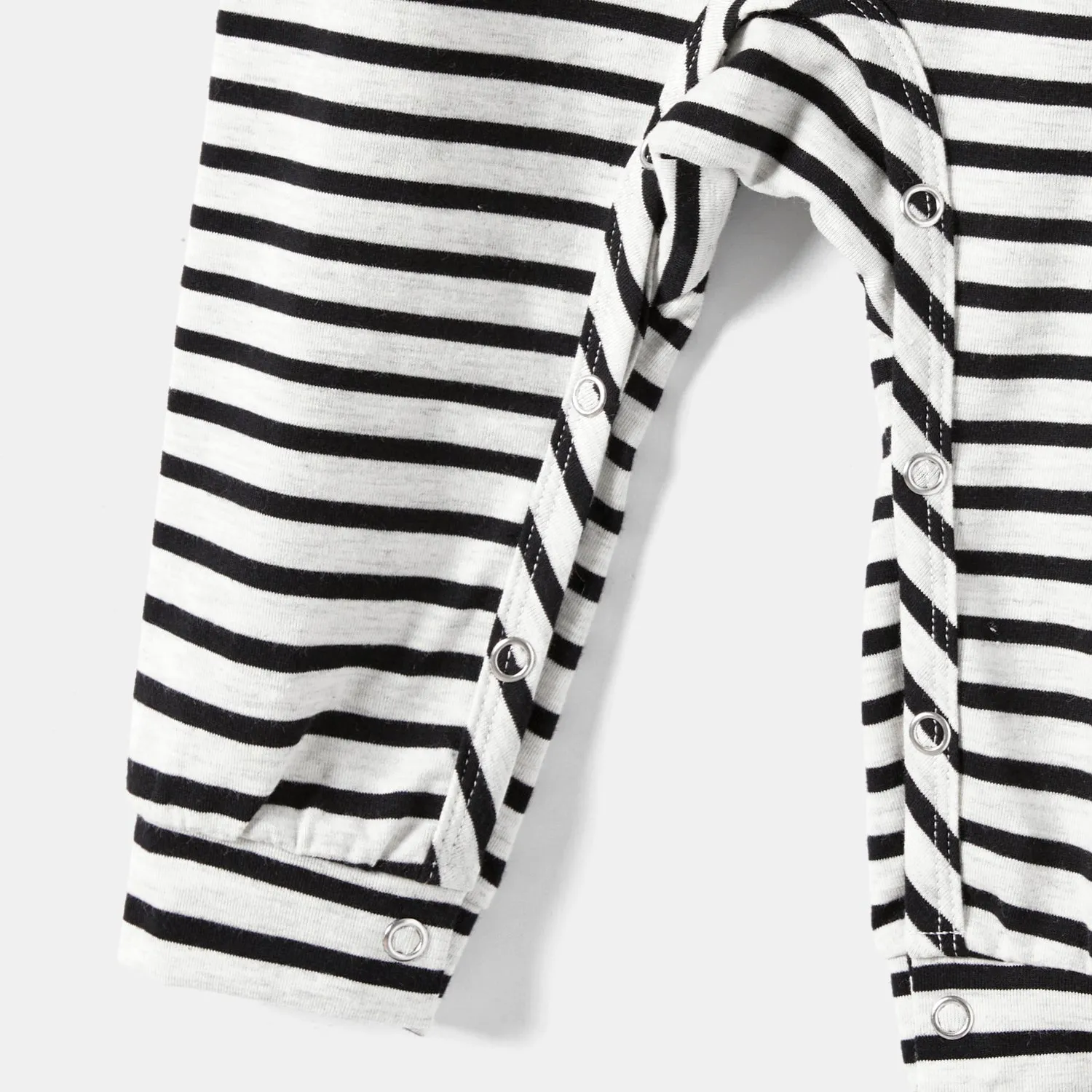 Family Matching Long-sleeve Striped Spliced Dresses and Tops Sets