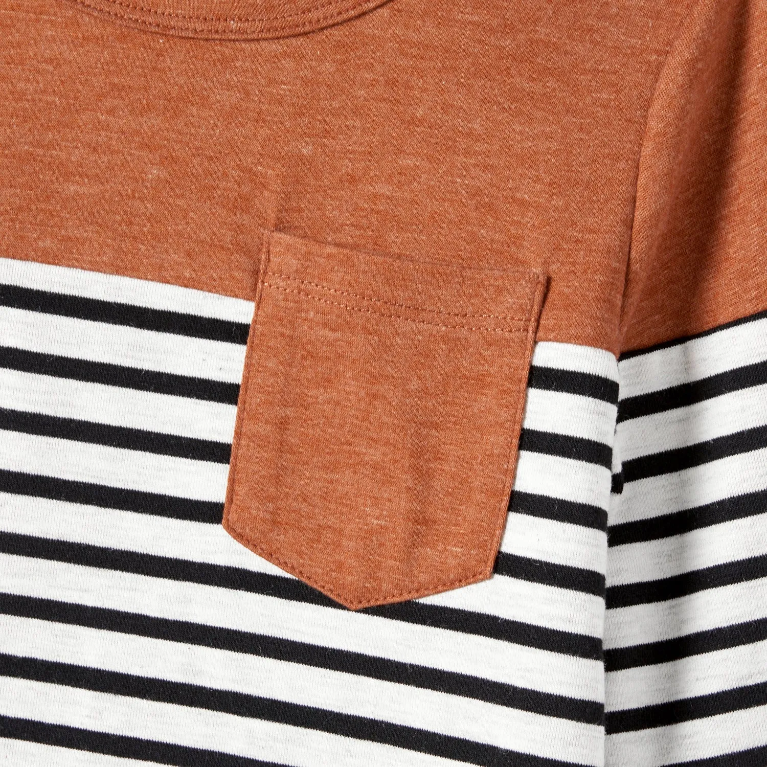 Family Matching Long-sleeve Striped Spliced Dresses and Tops Sets