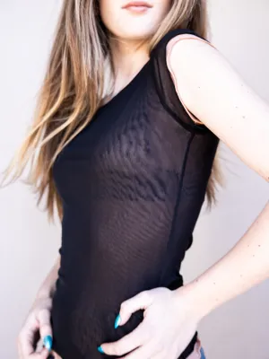 FREE PEOPLE - Double Take Mesh Tee