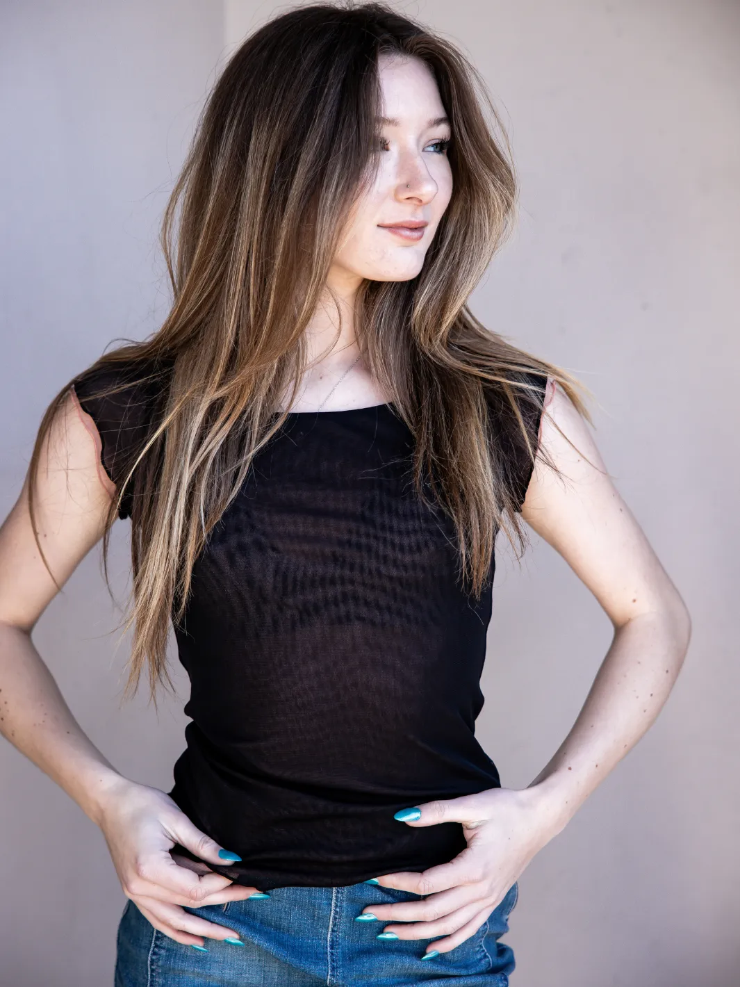 FREE PEOPLE - Double Take Mesh Tee