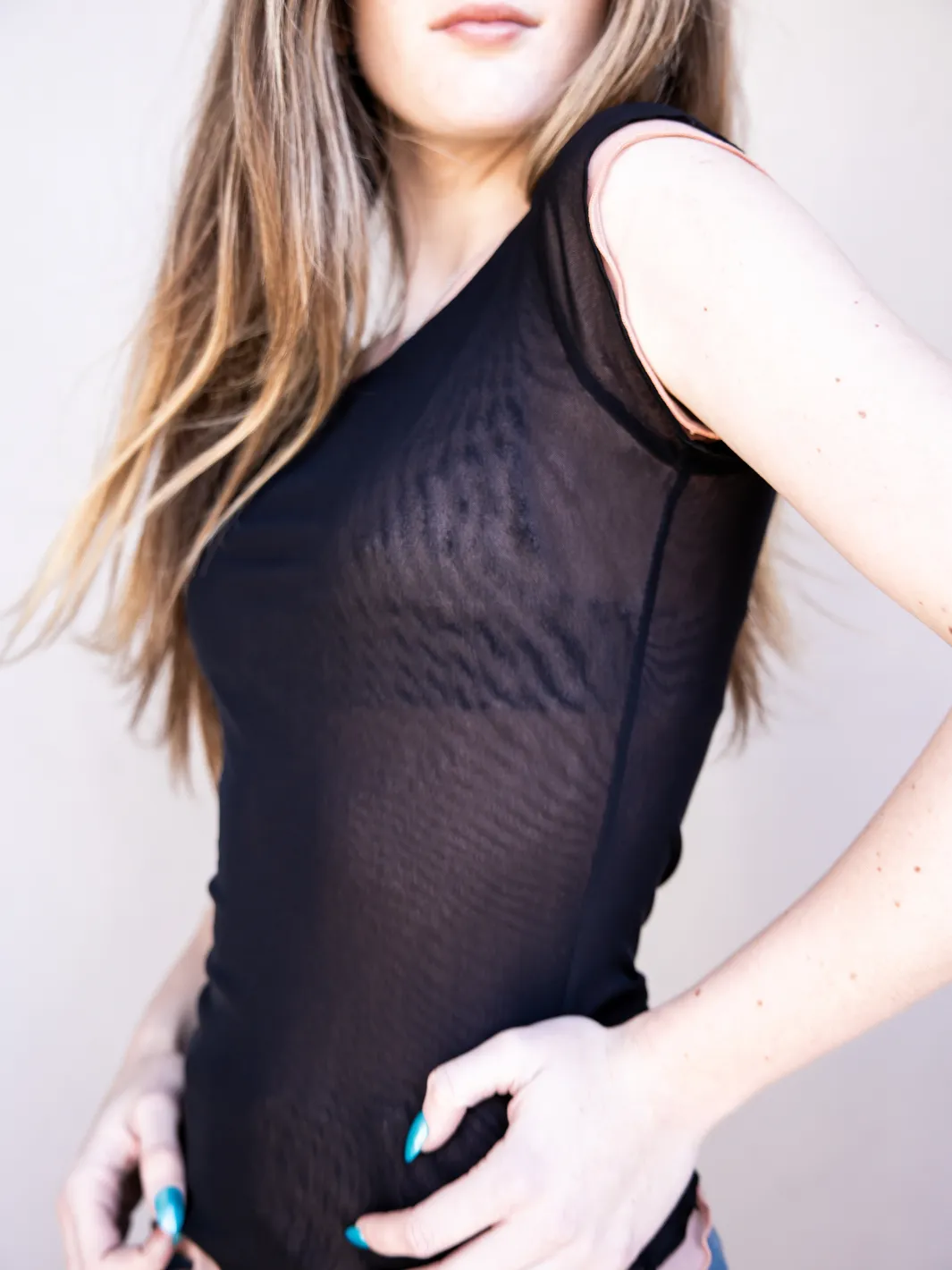 FREE PEOPLE - Double Take Mesh Tee