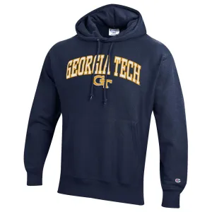 Georgia Tech Yellow Jackets Fleece Wool Logo Arch Hooded Sweatshirt
