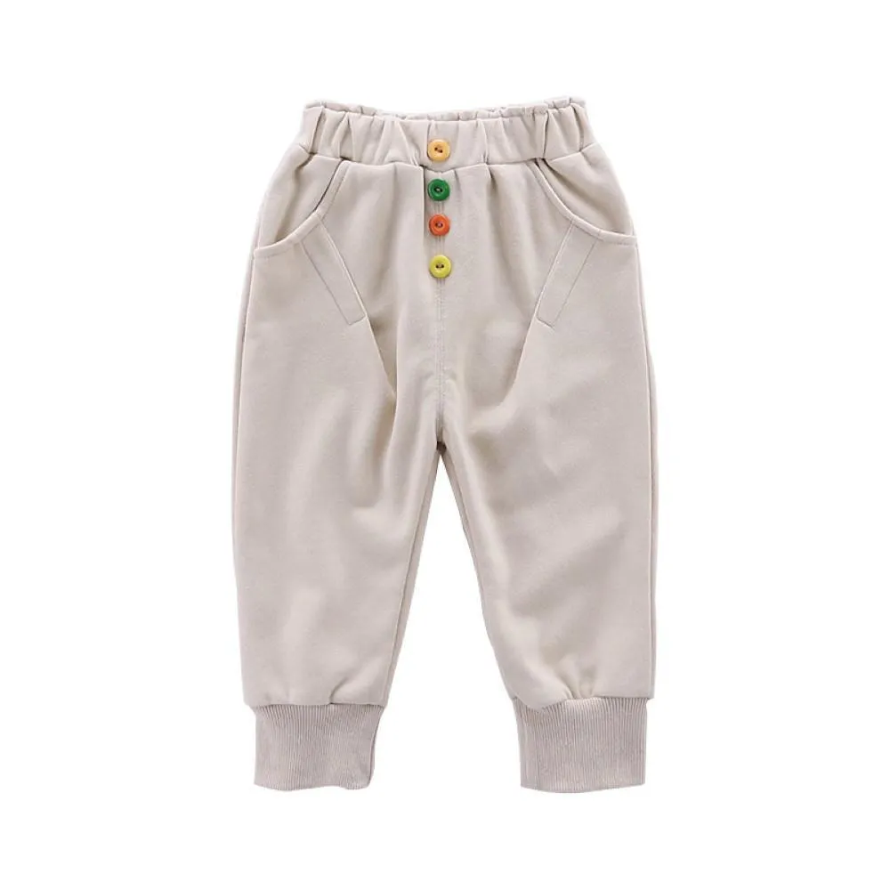 Girls Bottons Casual Pocket Pants Wholesale Clothing For Girls