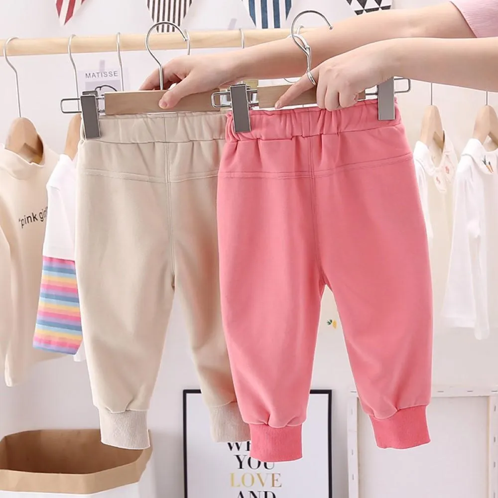 Girls Bottons Casual Pocket Pants Wholesale Clothing For Girls