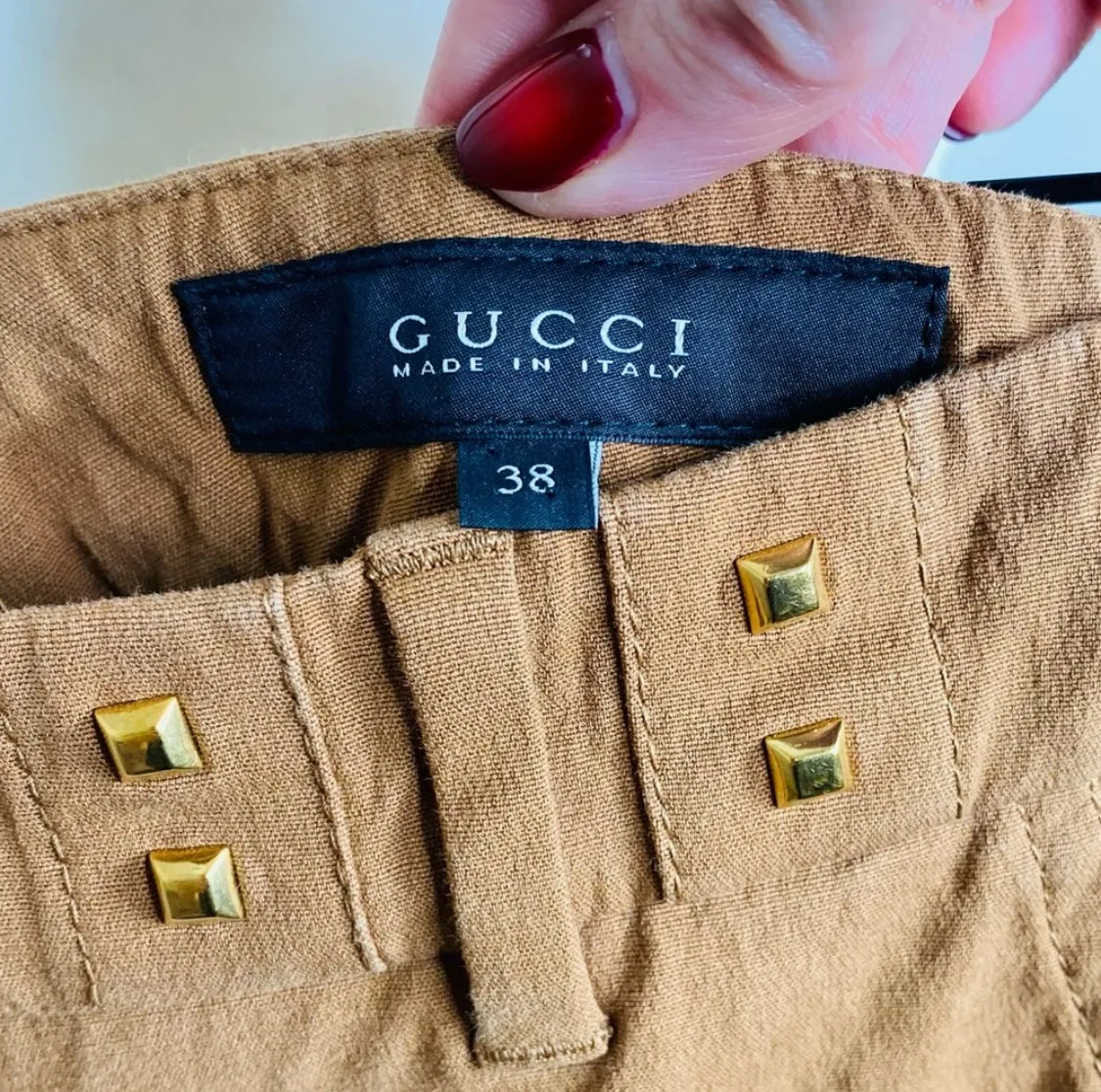 Gucci Cotton Jeans with Gold Hardware