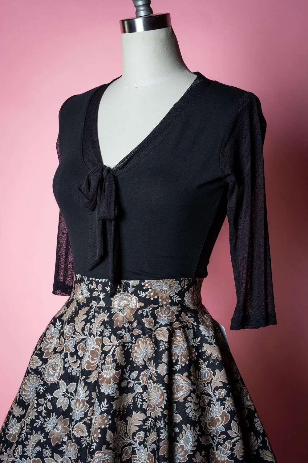 Haute Circle Skirt - Black Fluer Paisley