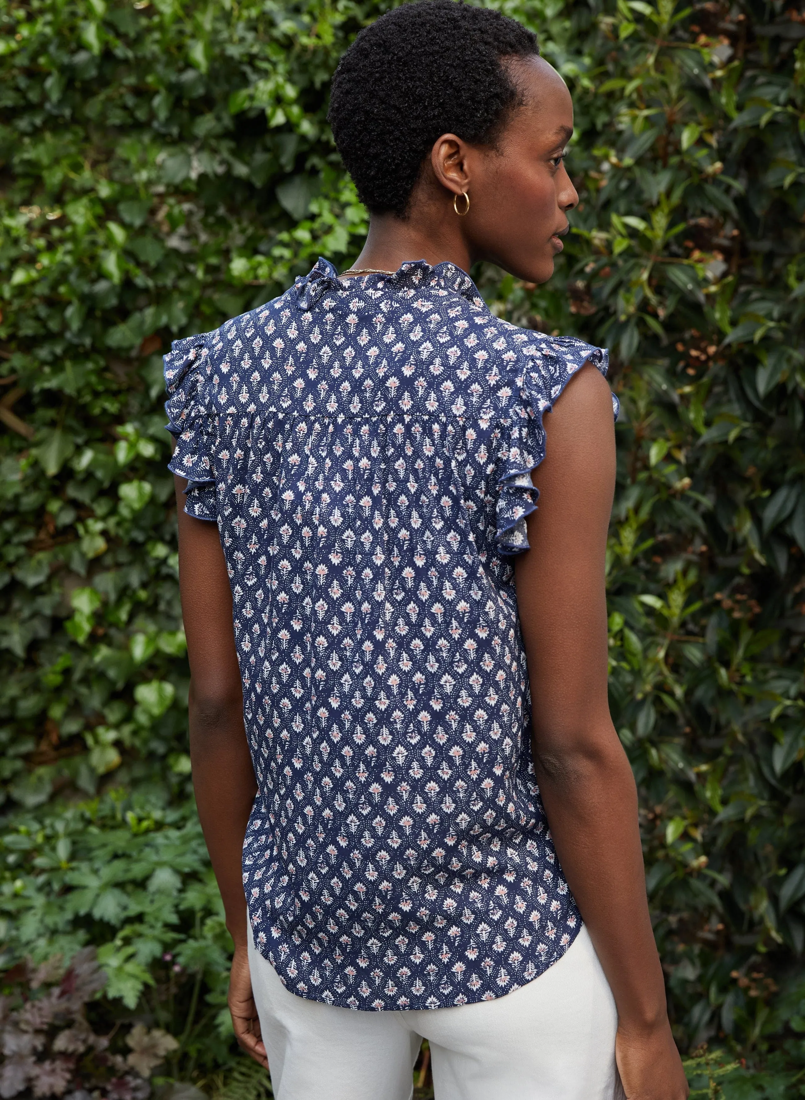 Iris LENZING™ ECOVERO™ Blouse | Indigo