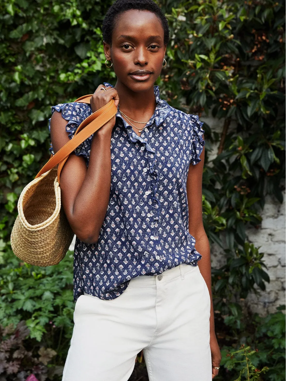 Iris LENZING™ ECOVERO™ Blouse | Indigo