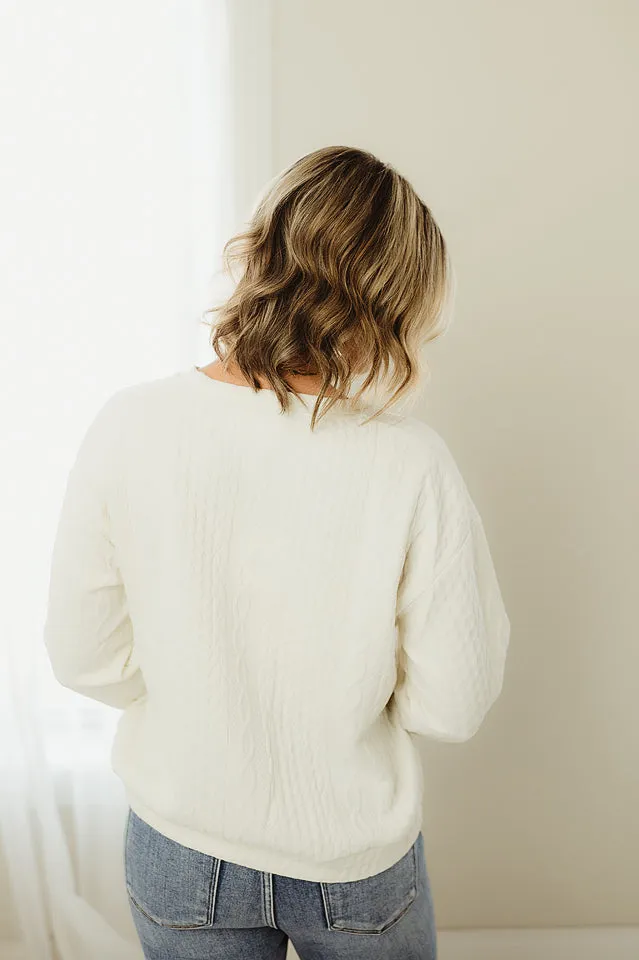 Jacquard Pullover Top