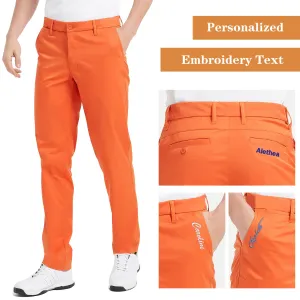 Lesmart Personalized Name Men's Flex Straight Fit Golf Pants
