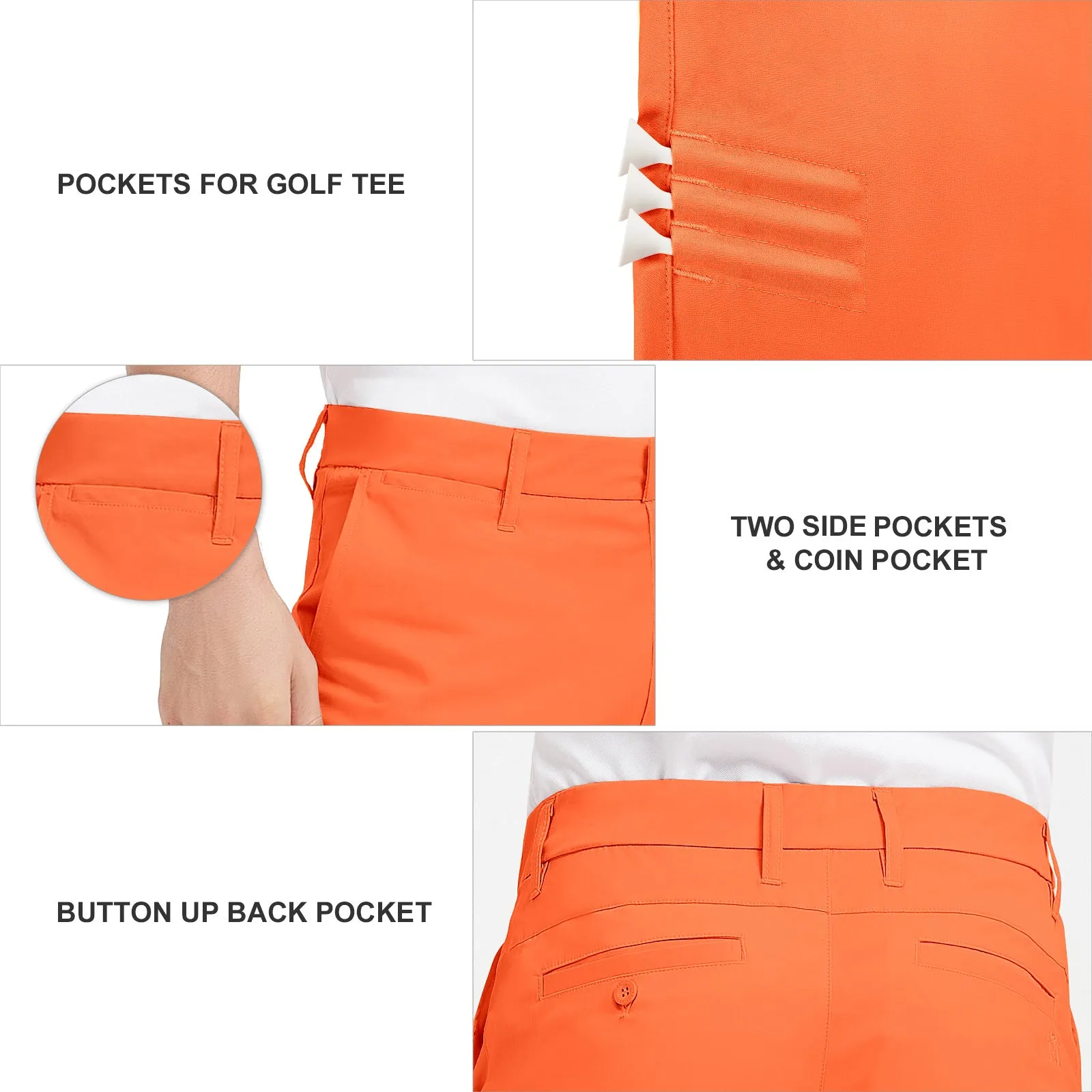 Lesmart Personalized Name Men's Flex Straight Fit Golf Pants