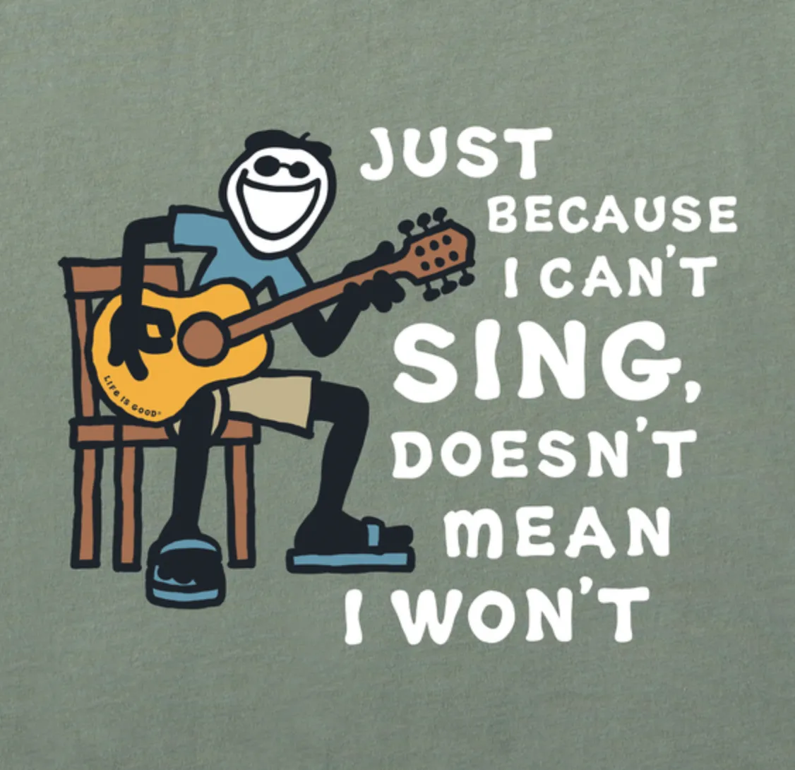 Life Is Good "Jake Can't Sing" Short Sleeve Tee