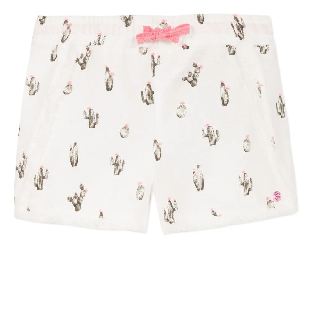 Lightweight shorts with cactus print  - 70% OFF FINAL SALE