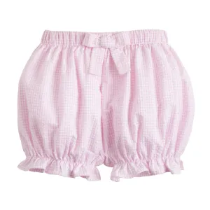 Little English Bow Bloomers, Light Pink Gingham