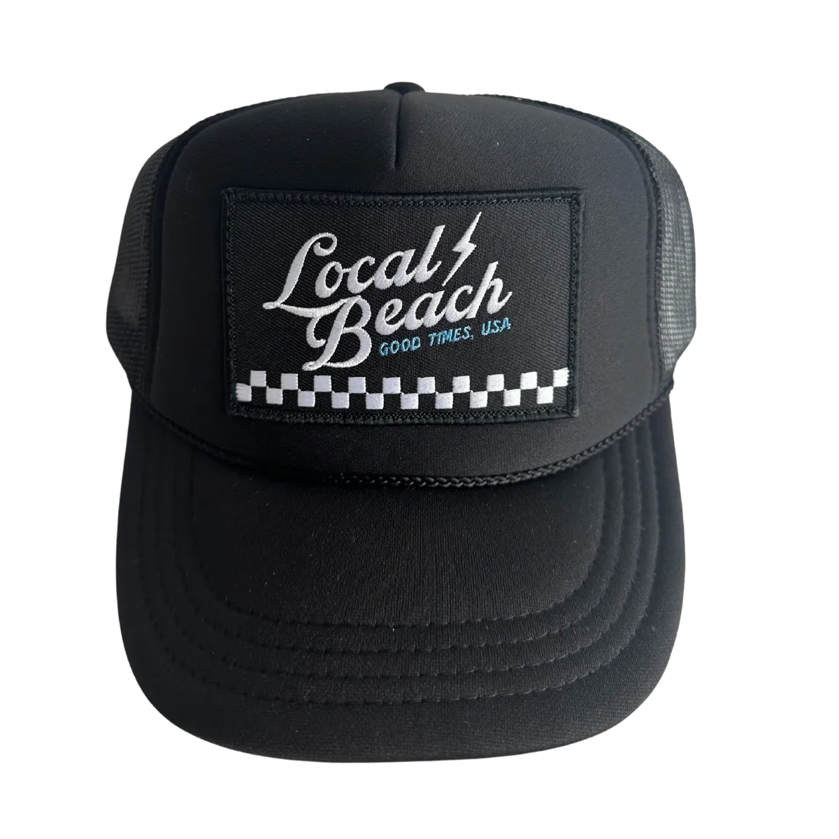 Local Beach Check Kids Trucker Hat