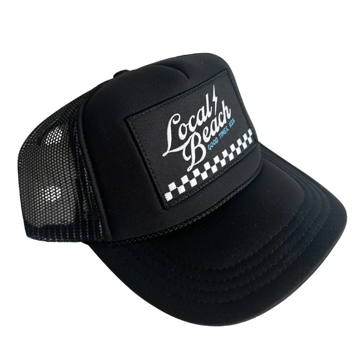 Local Beach Check Kids Trucker Hat