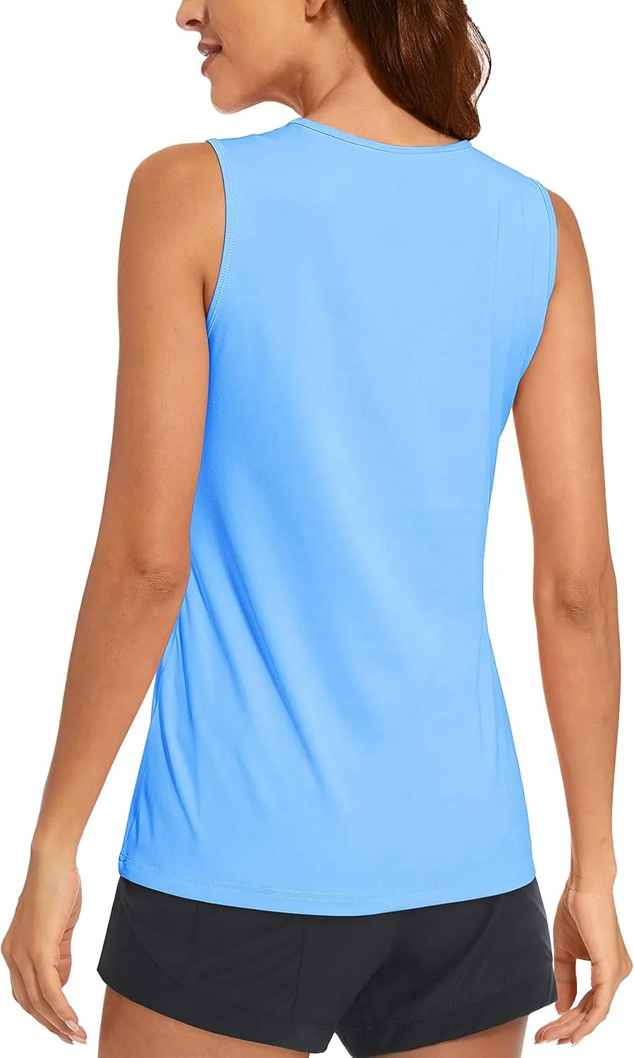 MAGCOMSEN Women's Sleeveless Workout Shirts UPF 80  Dry Fit Running Wicking Tank Tops Athletic Gym Summer