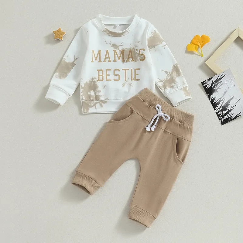 Mamas Bestie Long Sleeve Neutral 2 Piece Set