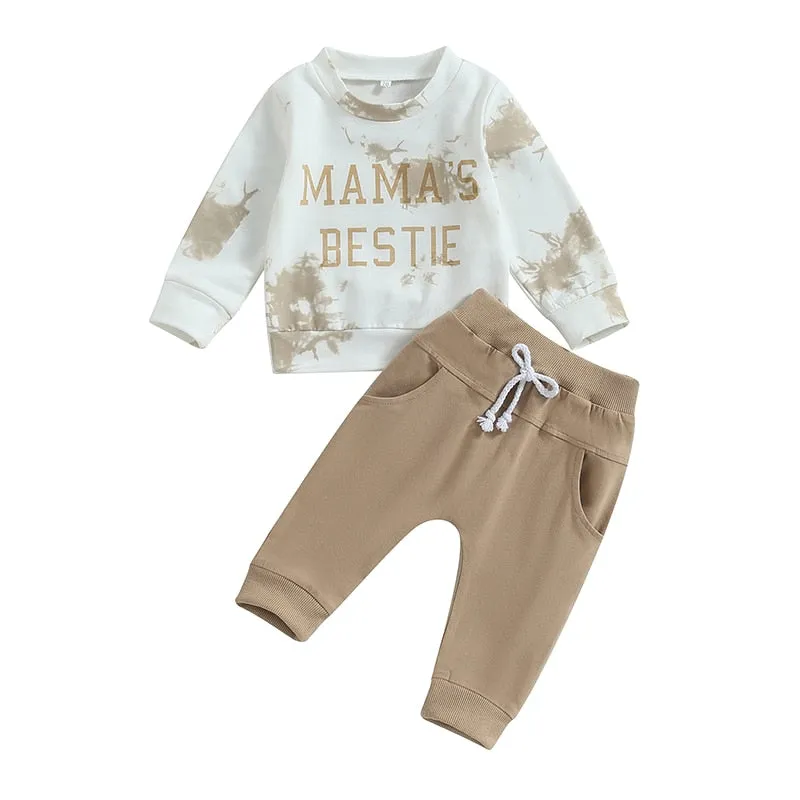 Mamas Bestie Long Sleeve Neutral 2 Piece Set