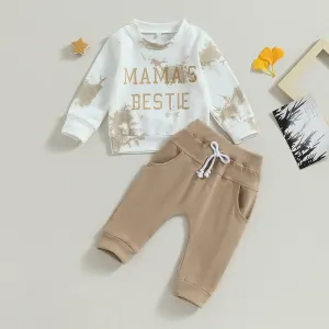 Mamas Bestie Long Sleeve Neutral 2 Piece Set