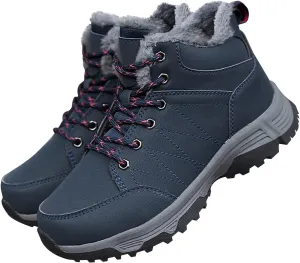 Men Work Boots Wide Width Hiking Sneakers Shoes with Fur Lined Womens Safety Toe Shoes Waterproof Waterproof Outdoor Shoes Lightweight Anti Slip Hike Grounded Footwear