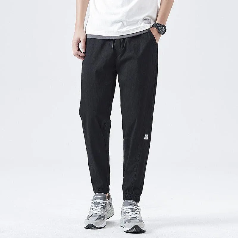 Men's Ankle Length Pants Loose Tapered Summer
