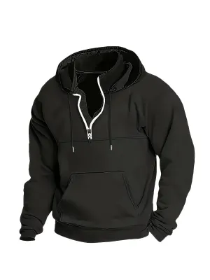 Men's Casual Chic Quarter Zip Sweater with Modern Design | Ideal for Autumn/Winter