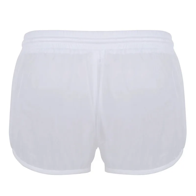 Men's Semi-Transparent Drawstring Boxer Shorts / Male Sexy Lightweight Underwear