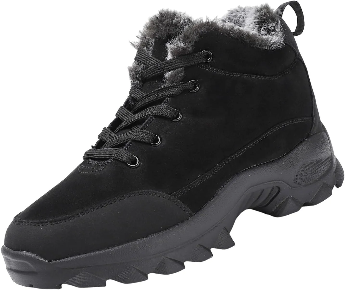 Men's Work Boots Wide Width Hiking Sneakers Warm Ankle Safety Shoes for Women Steel Toe Waterproof Outdoor Shoes Leather Comfortable Hike Grounded Footwear