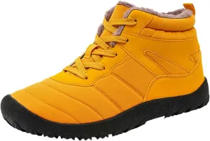 Men's Work Boots with Zipper Hiking Sneakers Warm Fur Lined Womens Safety Toe Shoes Composite Toe Non Slip Shoes Food Service Waterproof Hike Grounded Footwear