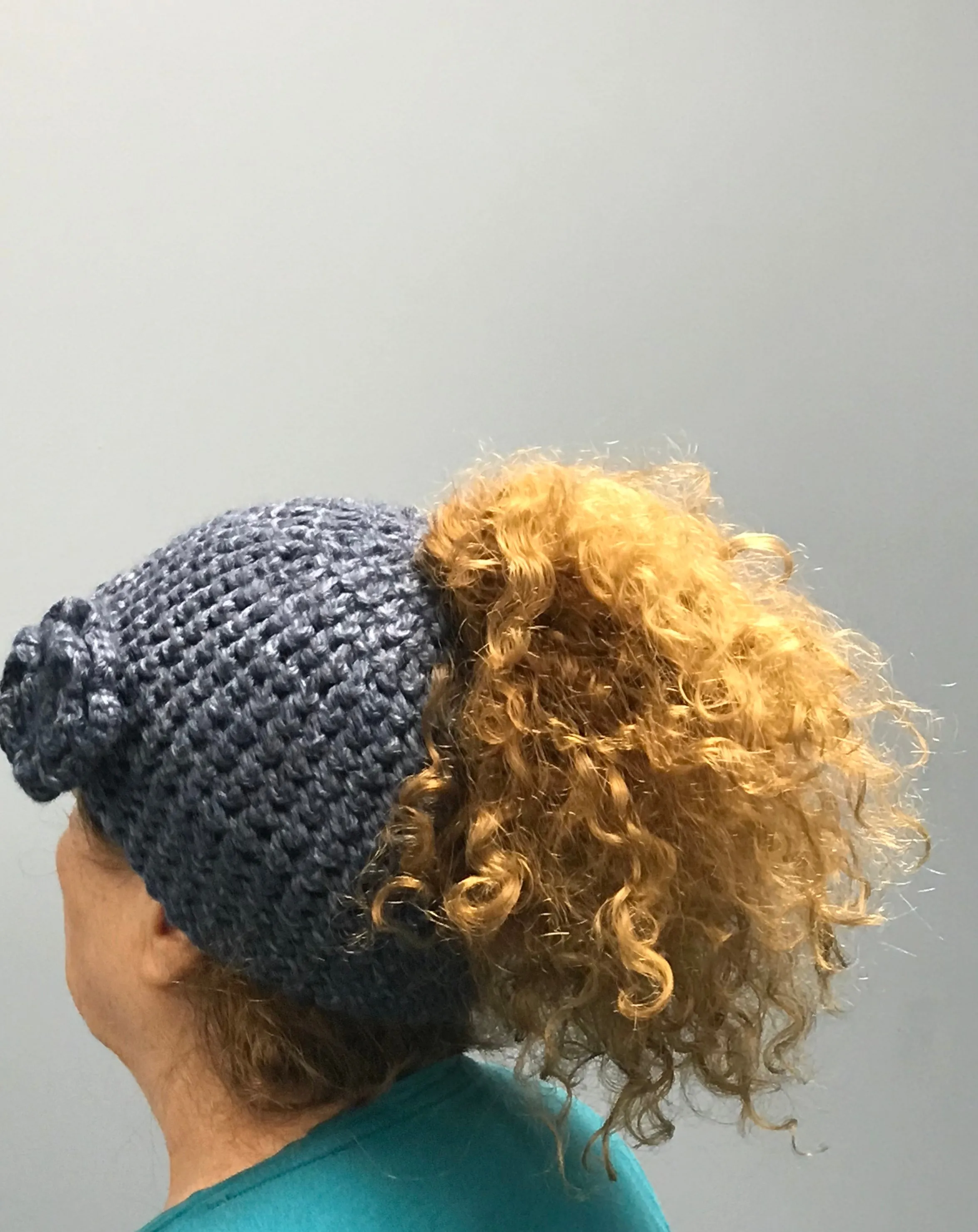 Messy Bun Hat - Shades of Pink