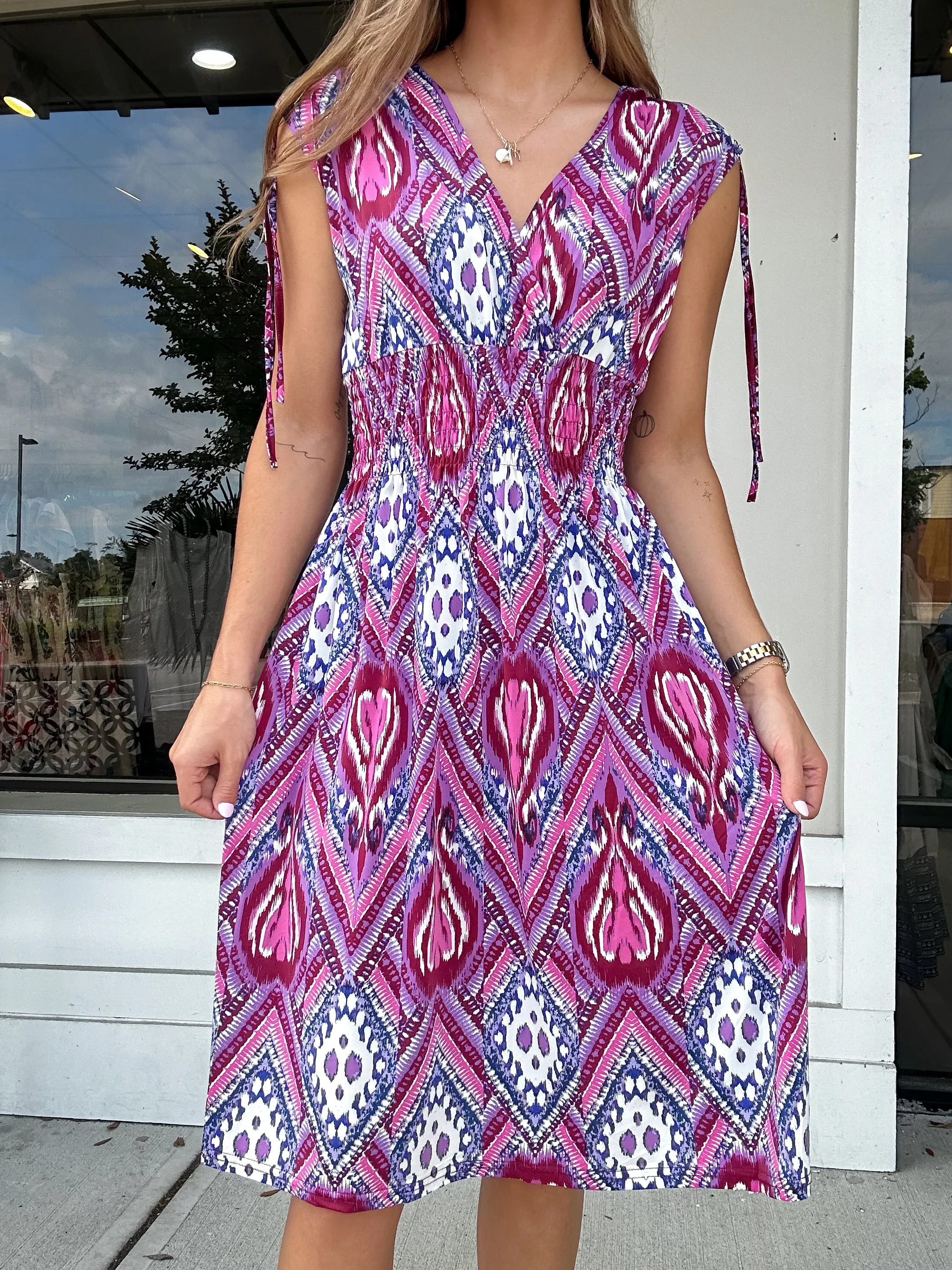 Moira Print Dress