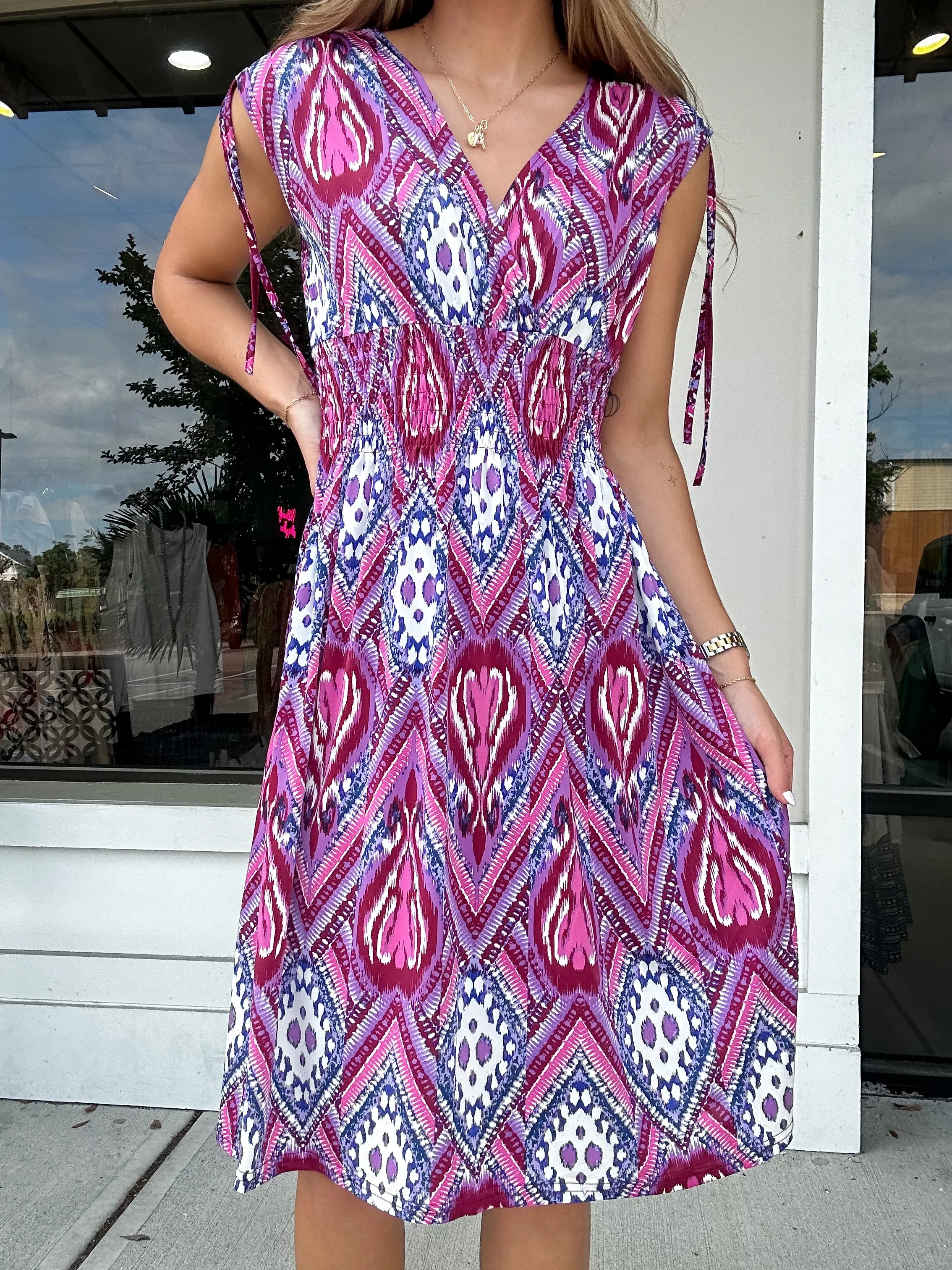 Moira Print Dress