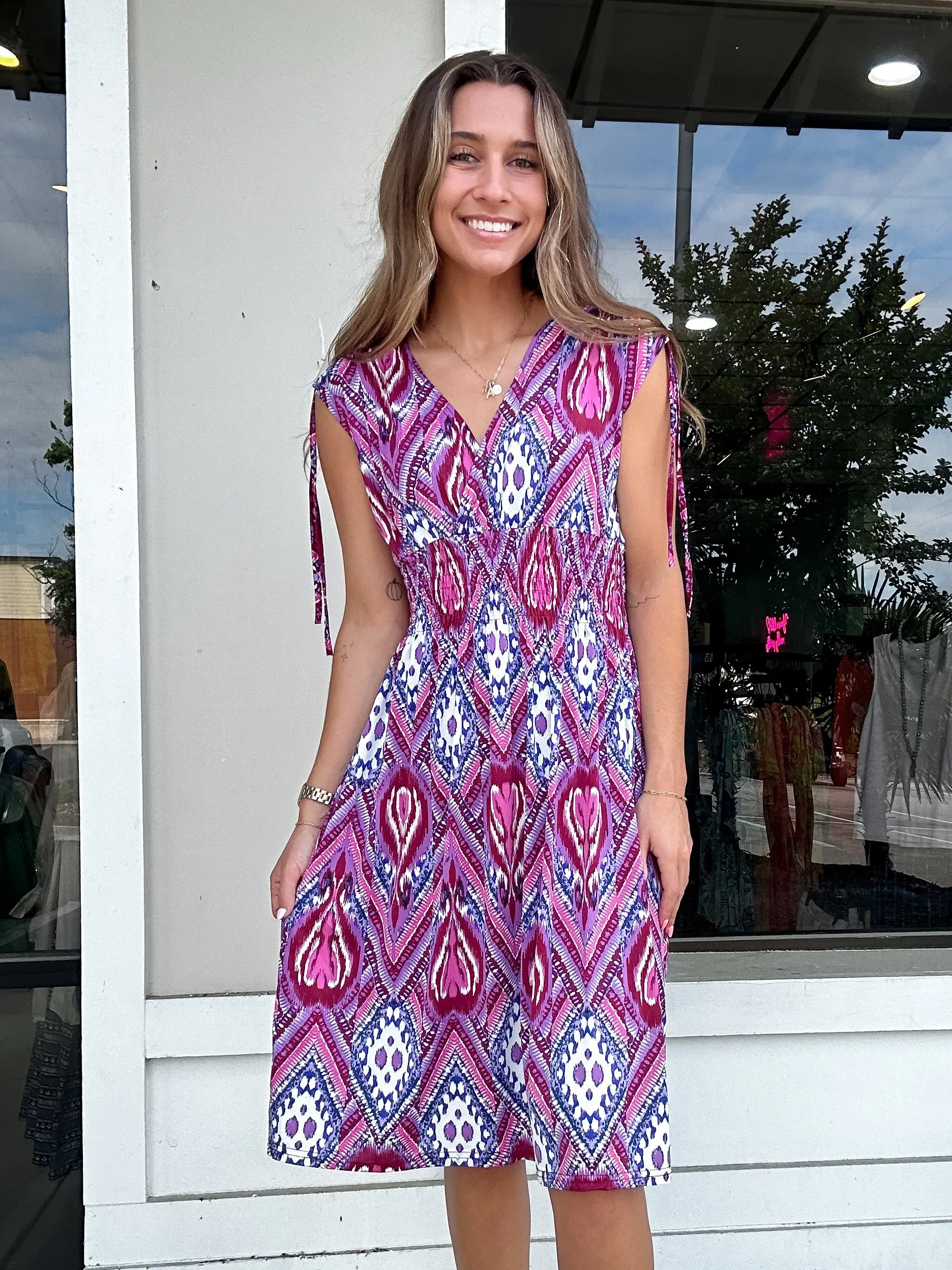 Moira Print Dress