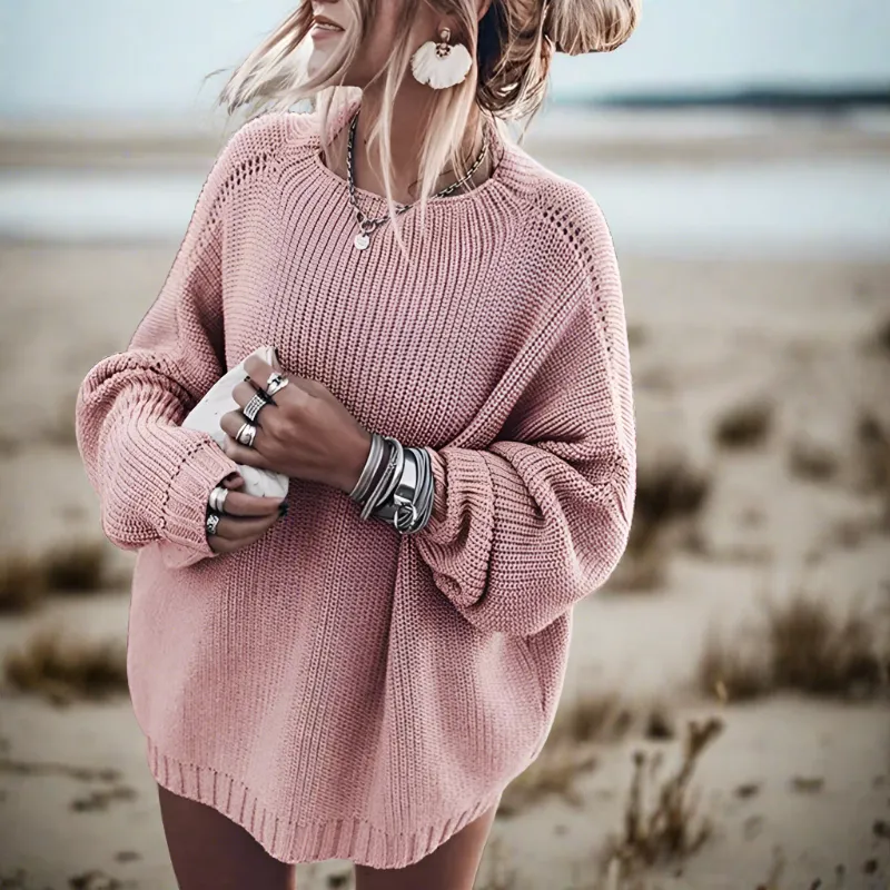 Mylah Blush Pink Oversized Jumper